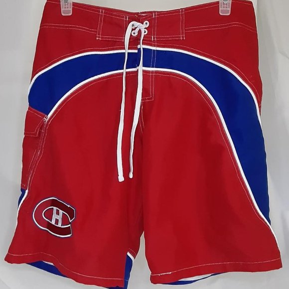 NHL Montreal Canadiens Shorts Mens Size Medium Swim Trucks NHL - Picture 1 of 3